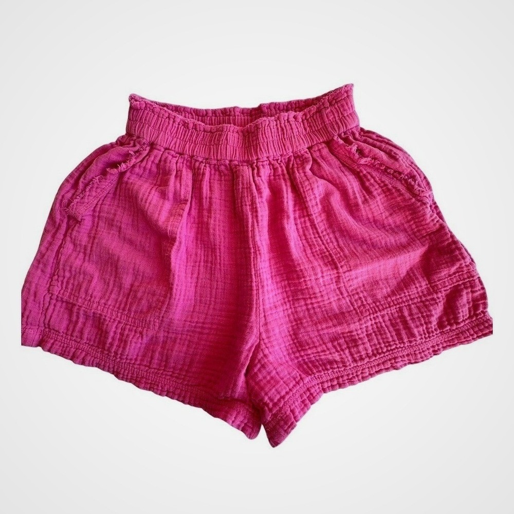 Aerie Gauze‎ Shorts Pink Elastic Waist Cotton Boho Summer XS